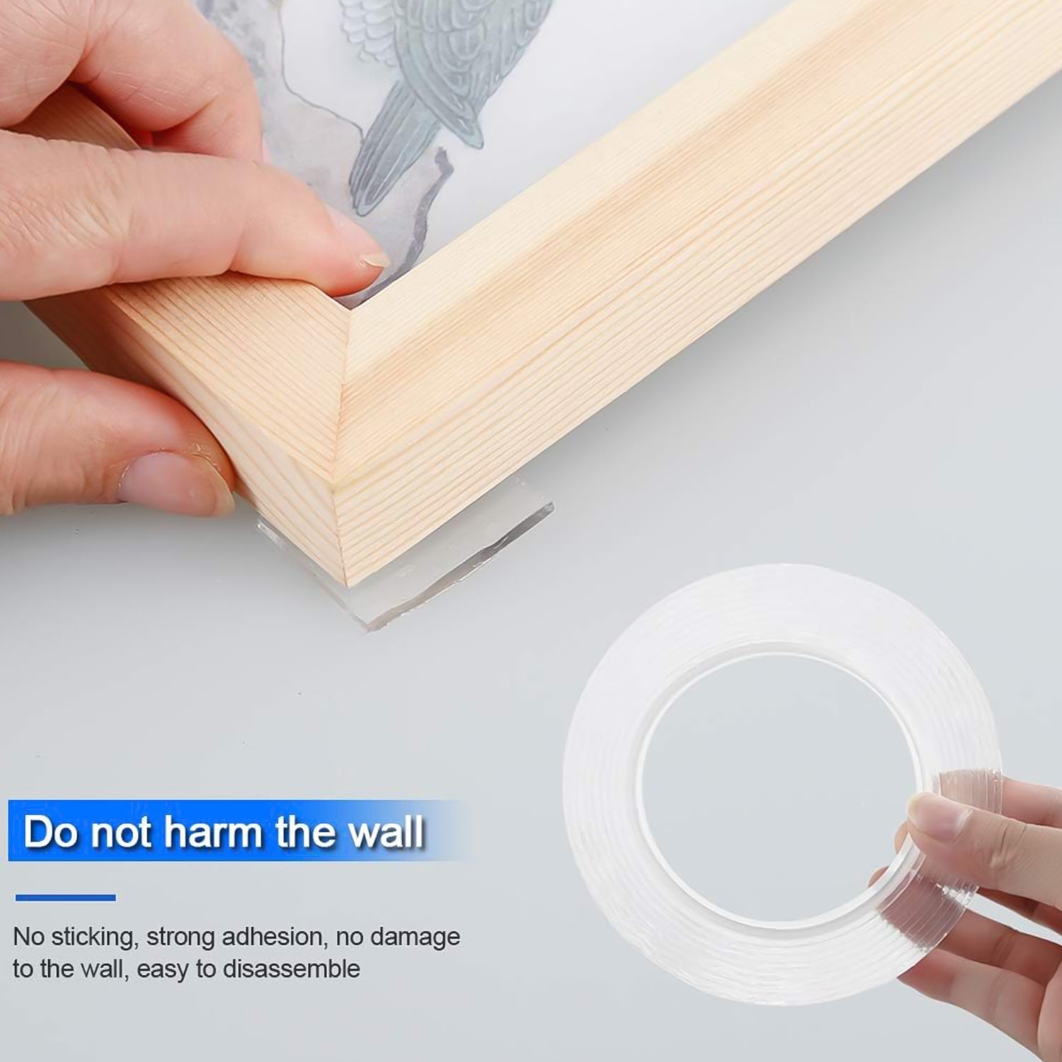 Strong Transparent Double-Sided Nano Adhesive Tape Strong Transparent Double-Sided Nano Adhesive Tape